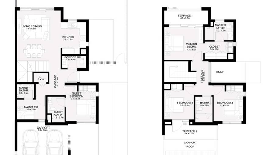 Plans Ruba Townhouses II