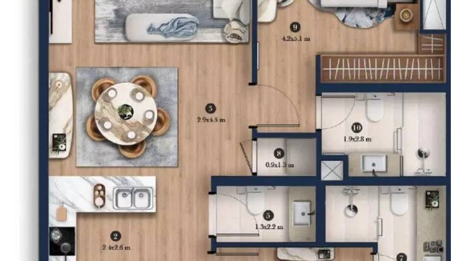 Plans Hilton Residences Dubai JLT