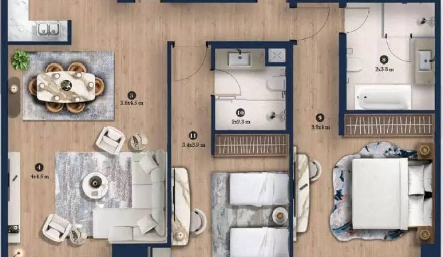 Plans Hilton Residences Dubai JLT