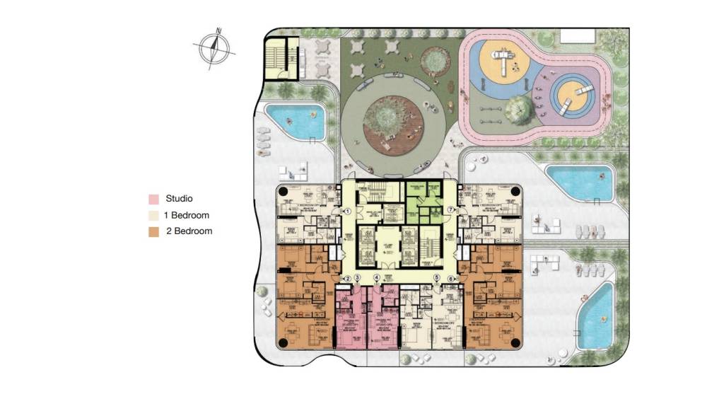 General plan – Azha Millennium Residences#1
