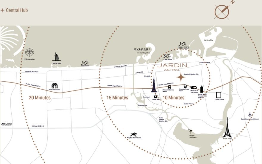 Site plan – Jardin Astral