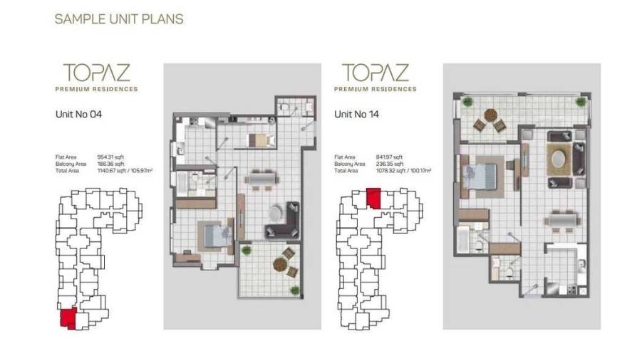 Plans Topaz Premium Residences