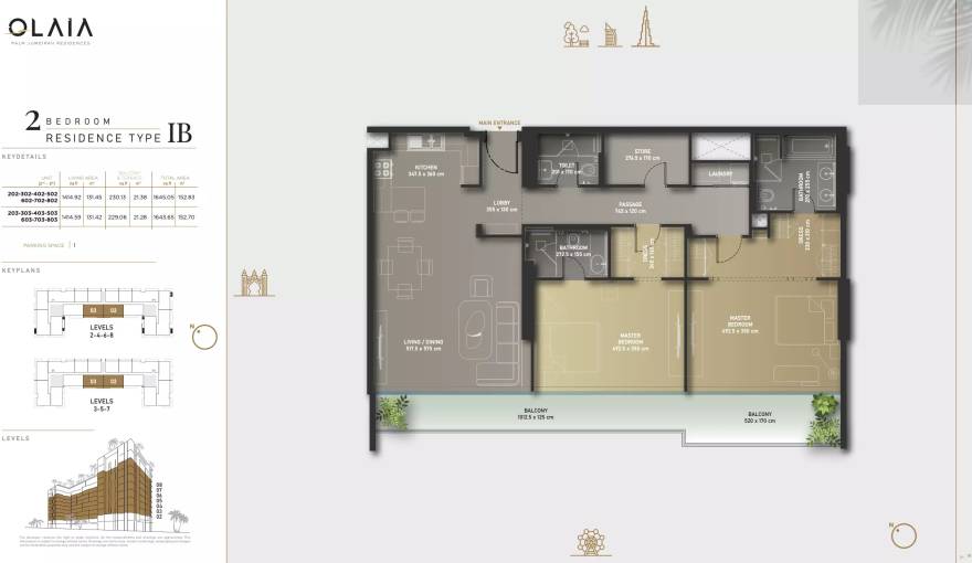 Plans Olaia Residences