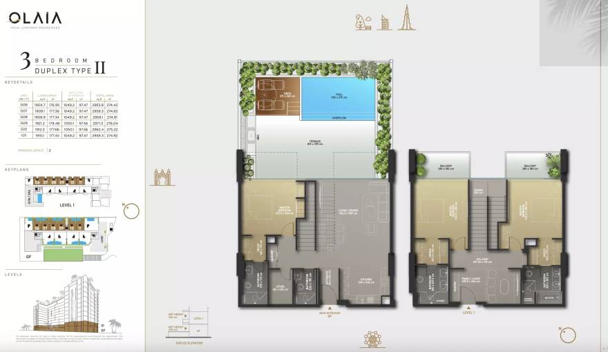 Plans Olaia Residences