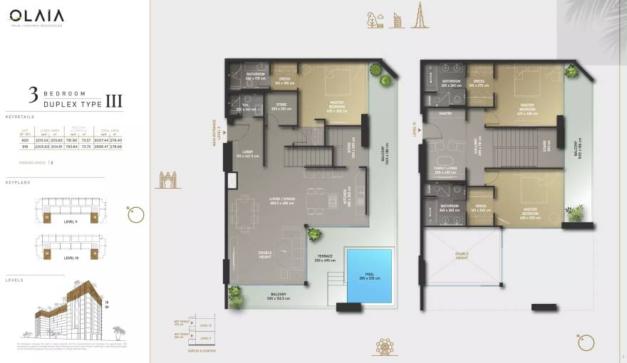 Plans Olaia Residences