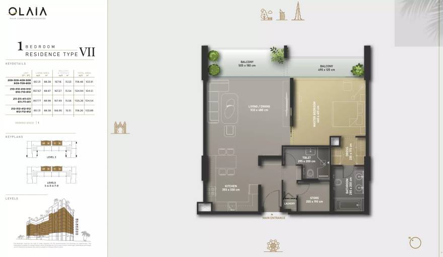 Plans Olaia Residences