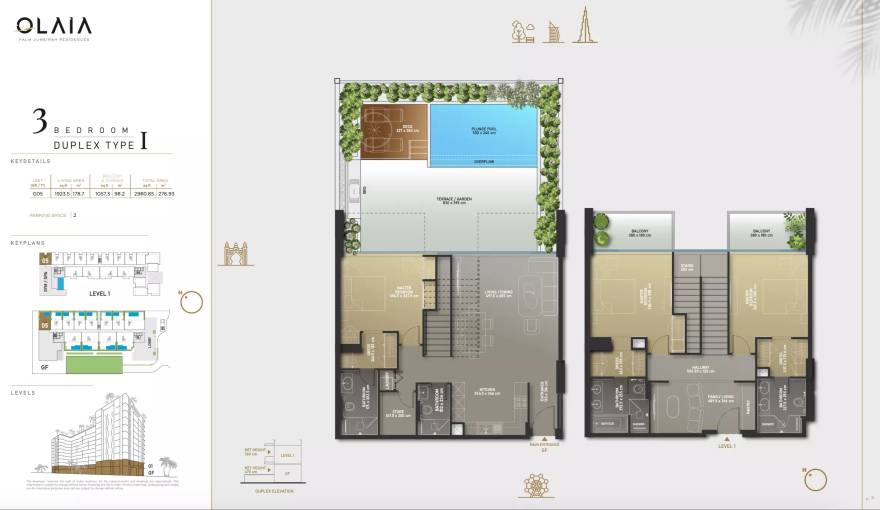 Plans Olaia Residences