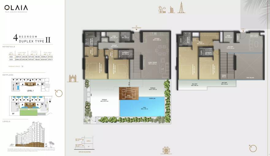Plans Olaia Residences