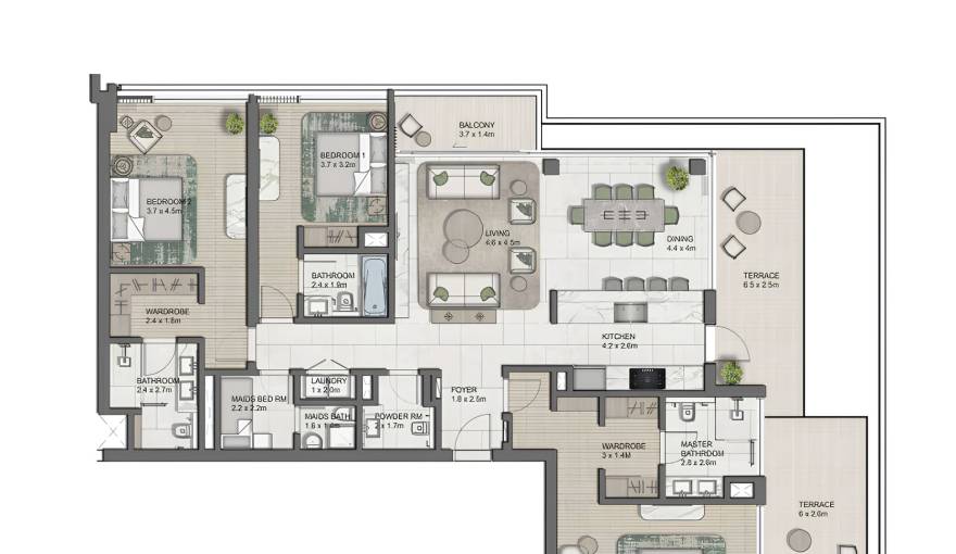 Plans Naseem Al Jurf Apartments
