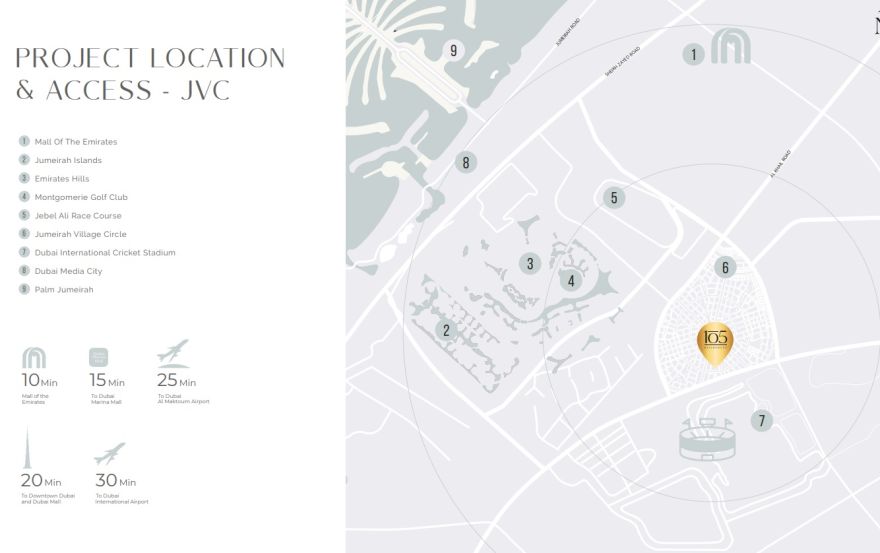 Site plan – 105 Residences