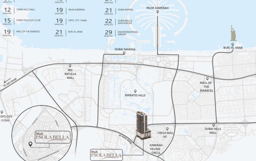 Site plan – I'Sola Bella