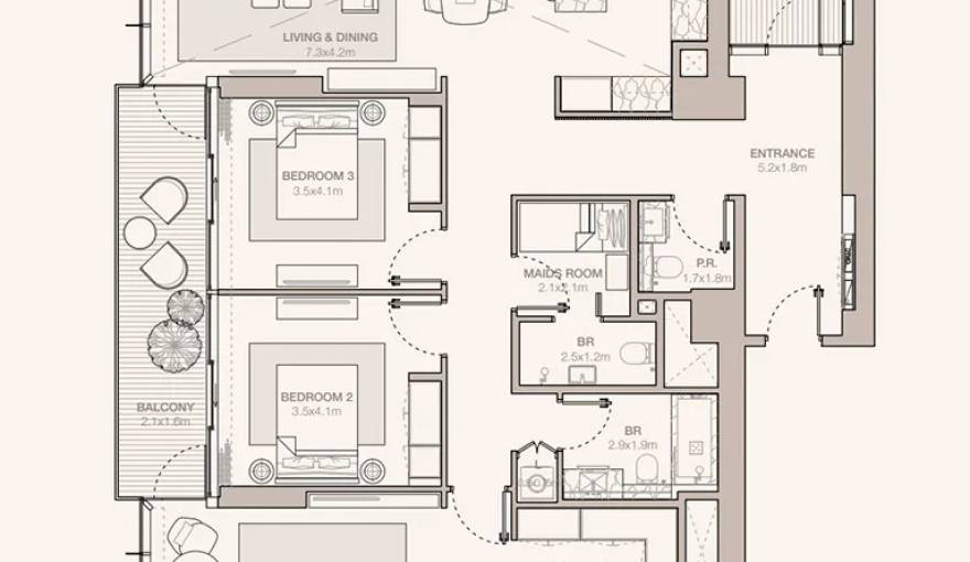 Plans Jumeirah Residences Emirates Towers