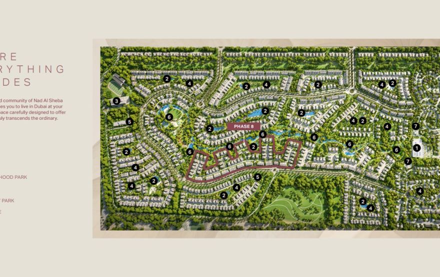 Site plan – Nad Al Sheba Gardens Phase 8