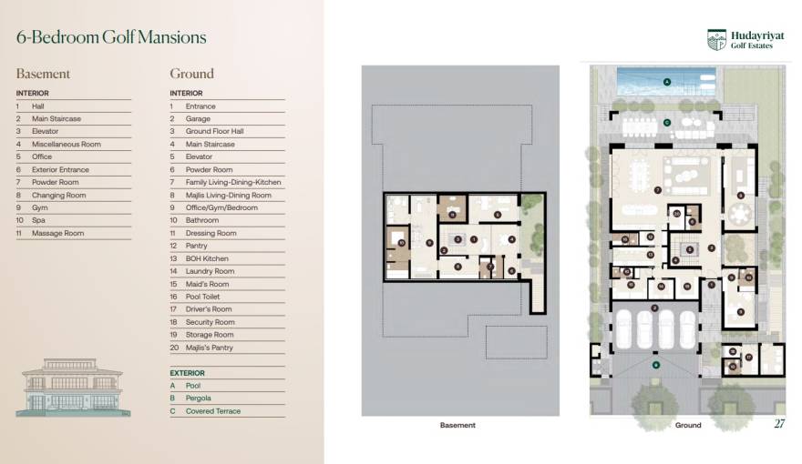 Plans Hudayriyat Golf Estates