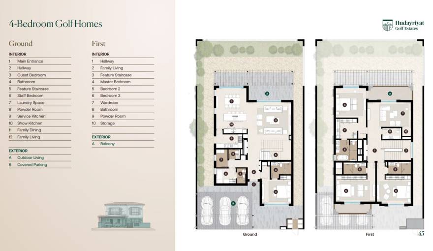 Plans Hudayriyat Golf Estates