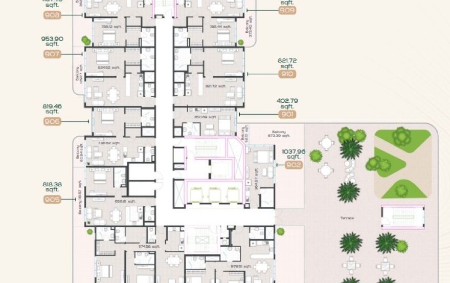 Site plan – Radiant Garden Towers