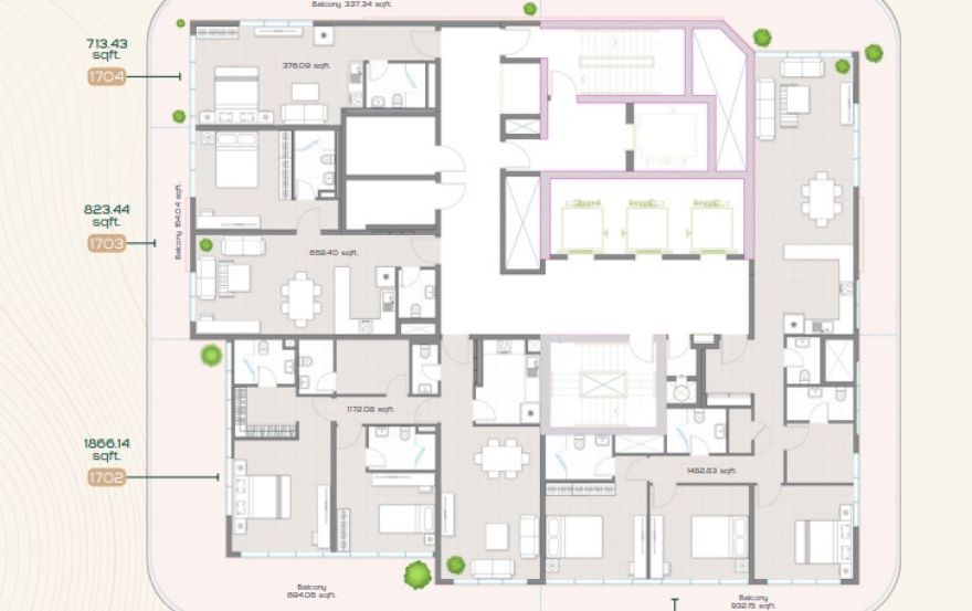 Site plan – Radiant Garden Towers