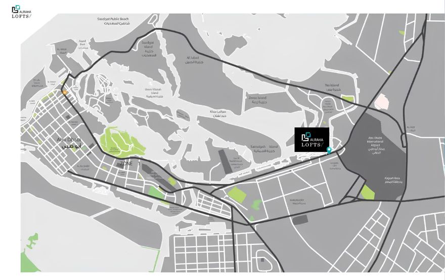 Site plan – Al Raha Lofts