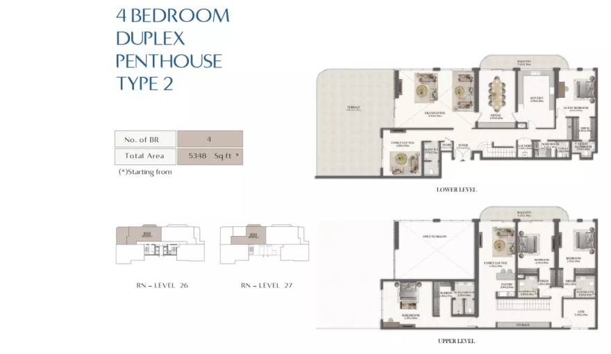 Plans Rotana Residences