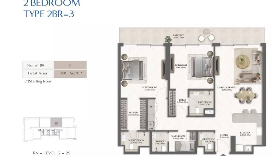 Plans Rotana Residences