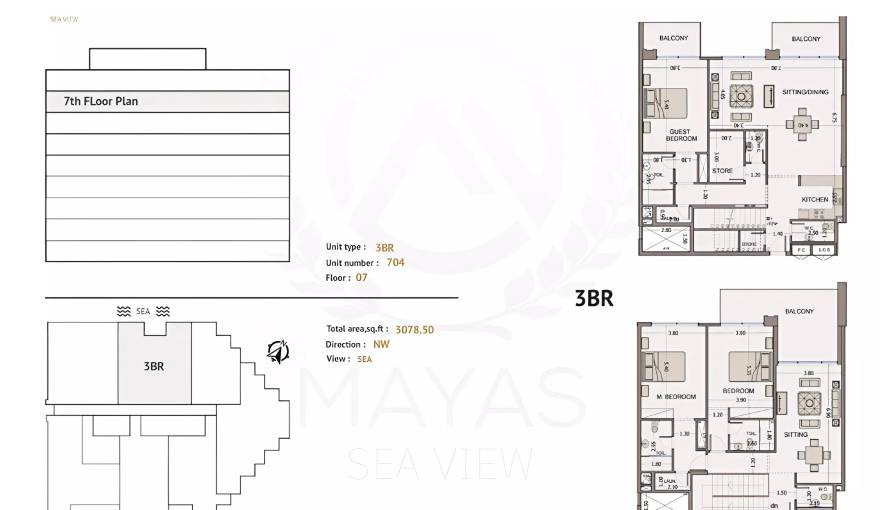 Plans Mayas Sea View