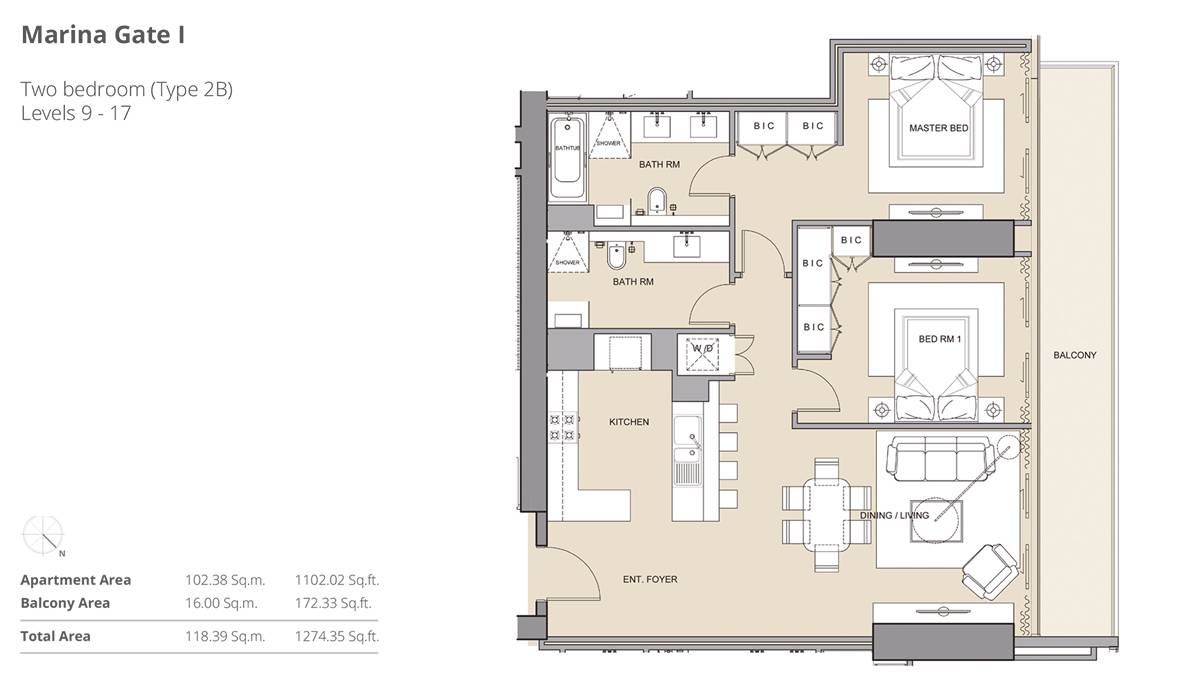 Plans The Residences at Marina Gate II #2