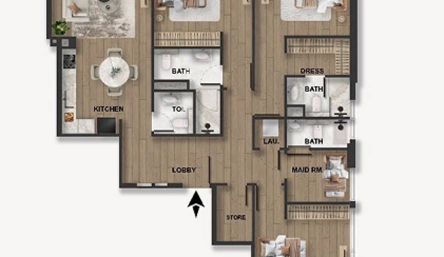 Plans Blue Marina Residence