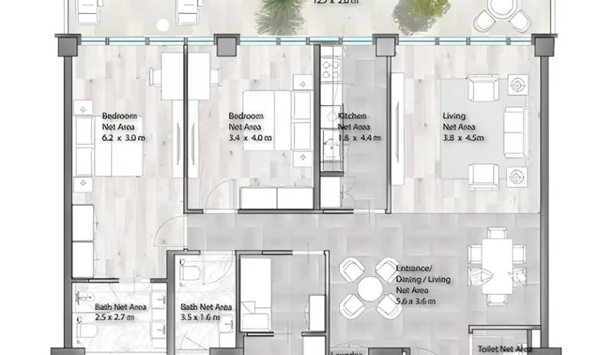 Plans Yas Beach Residence