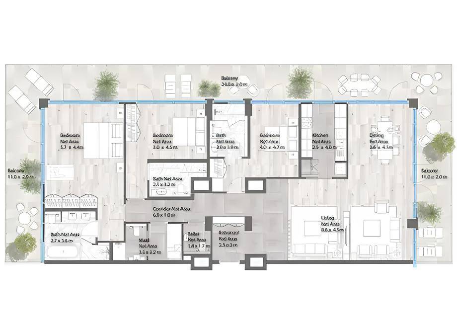 Plans Yas Beach Residence #4