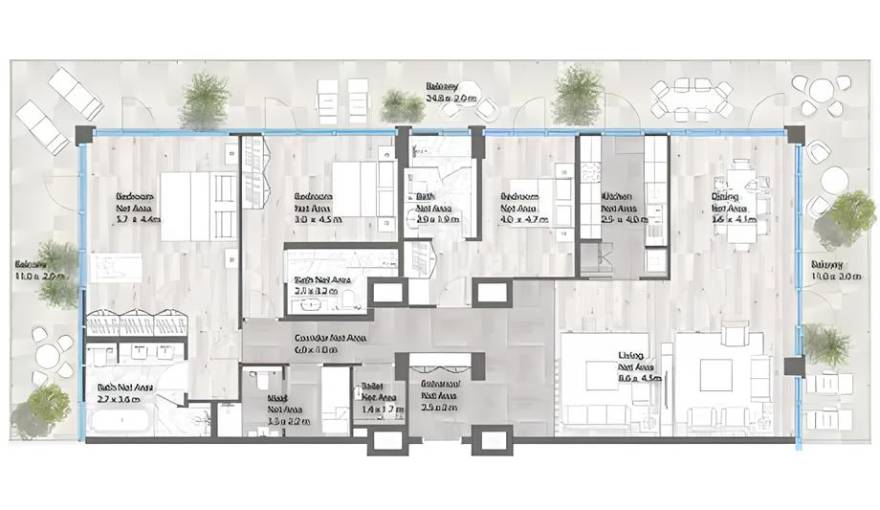 Plans Yas Beach Residence