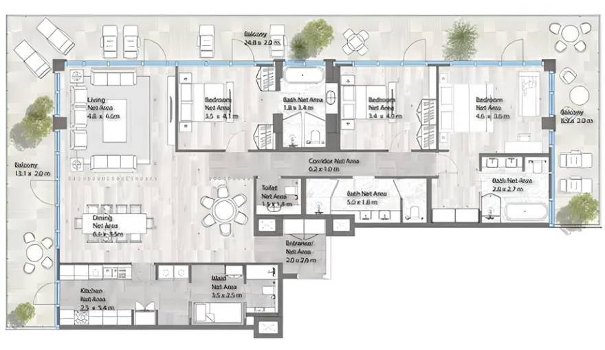 Plans Yas Beach Residence