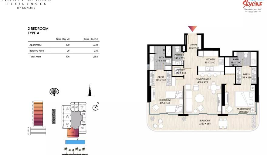 Plans Avant Garde Residences 1