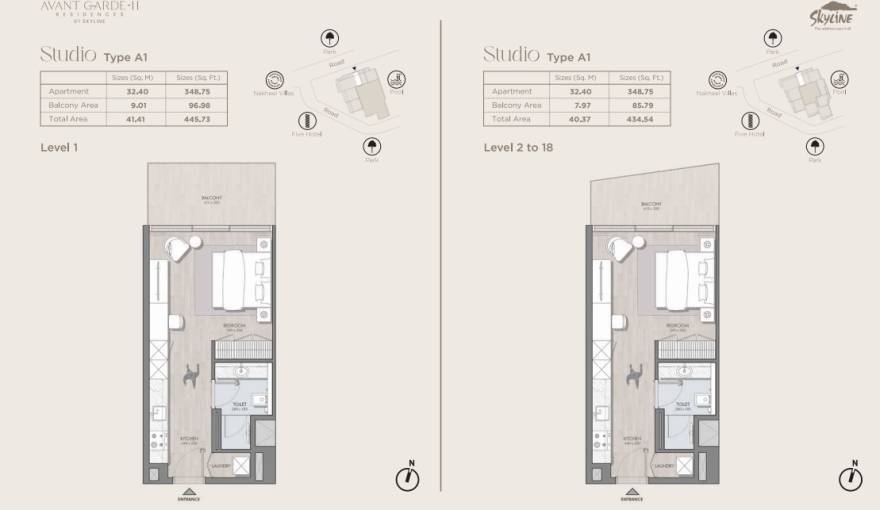 Plans Avant Garde Residences 2