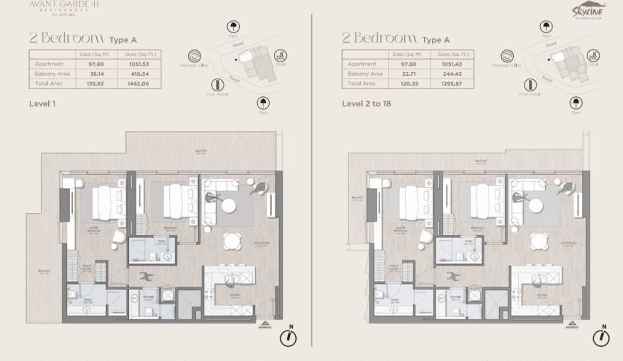 Plans Avant Garde Residences 2