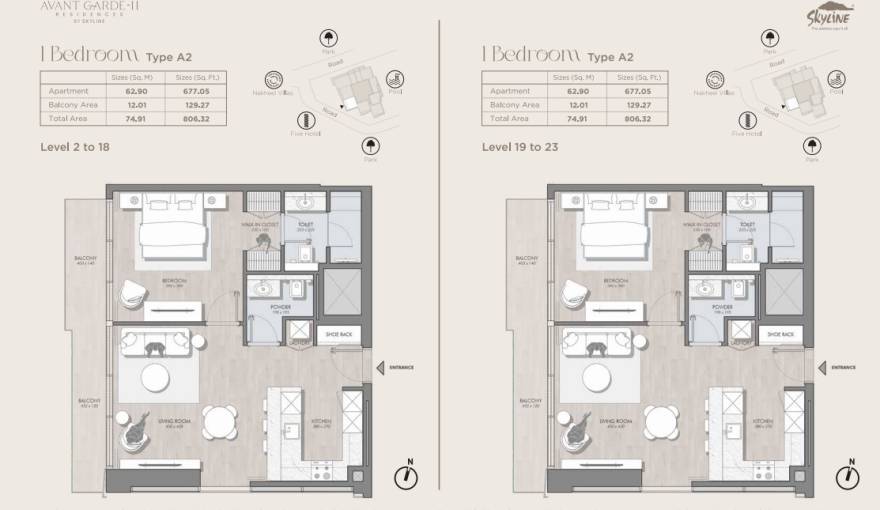 Plans Avant Garde Residences 2