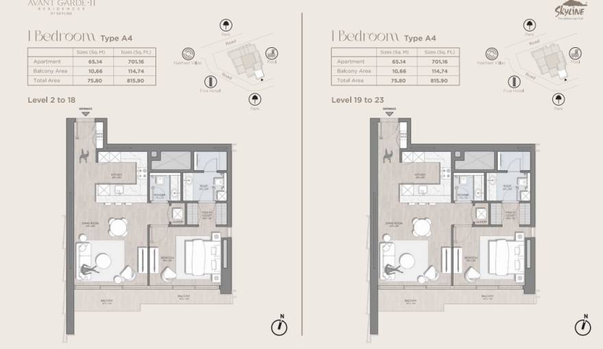 Plans Avant Garde Residences 2
