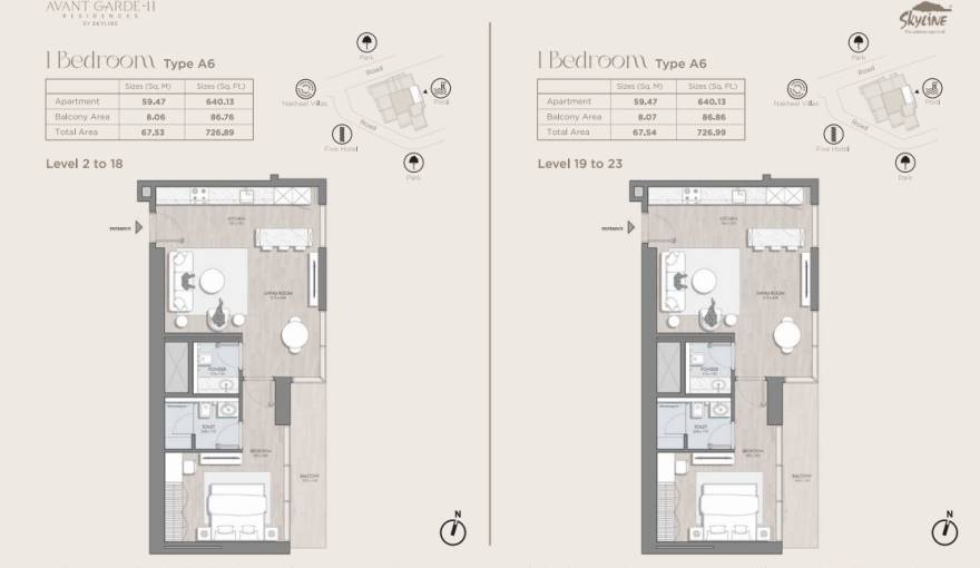 Plans Avant Garde Residences 2