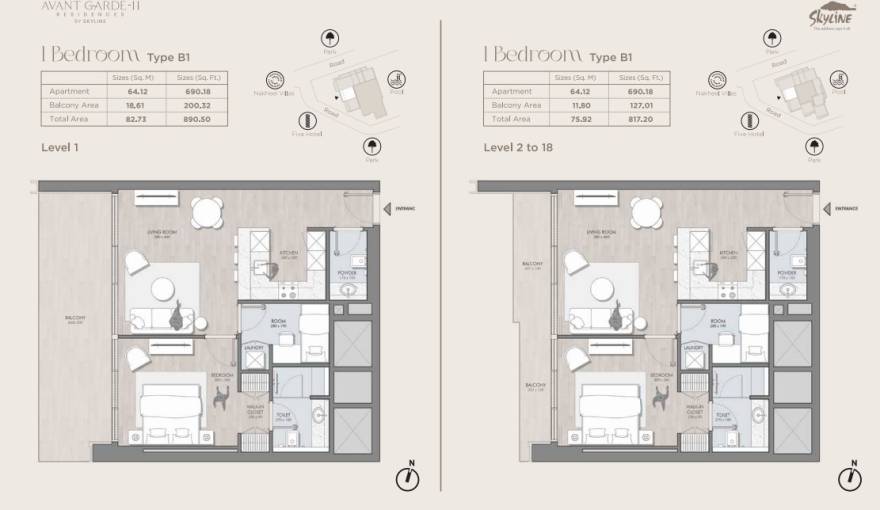 Plans Avant Garde Residences 2