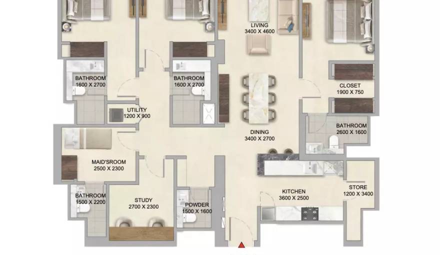 Plans River Cove Residences at Sobha City