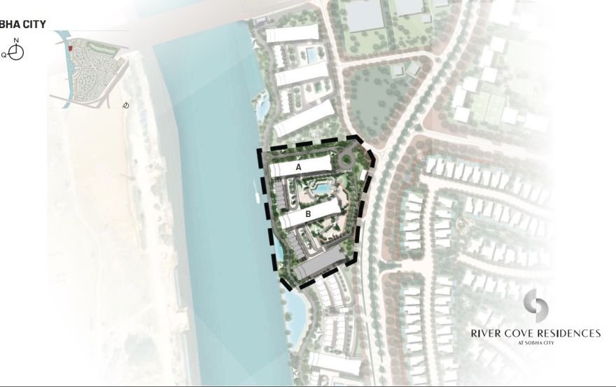 Site plan – River Cove Residences at Sobha City