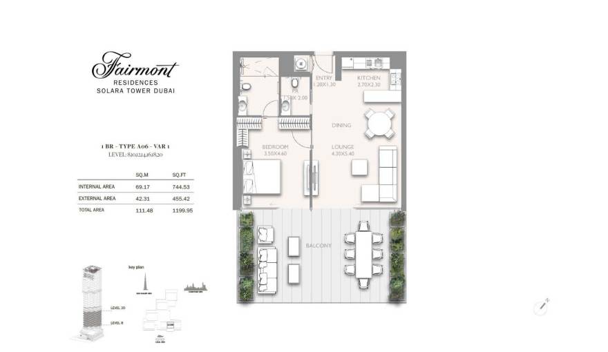 Plans Fairmont Residences Solara Tower