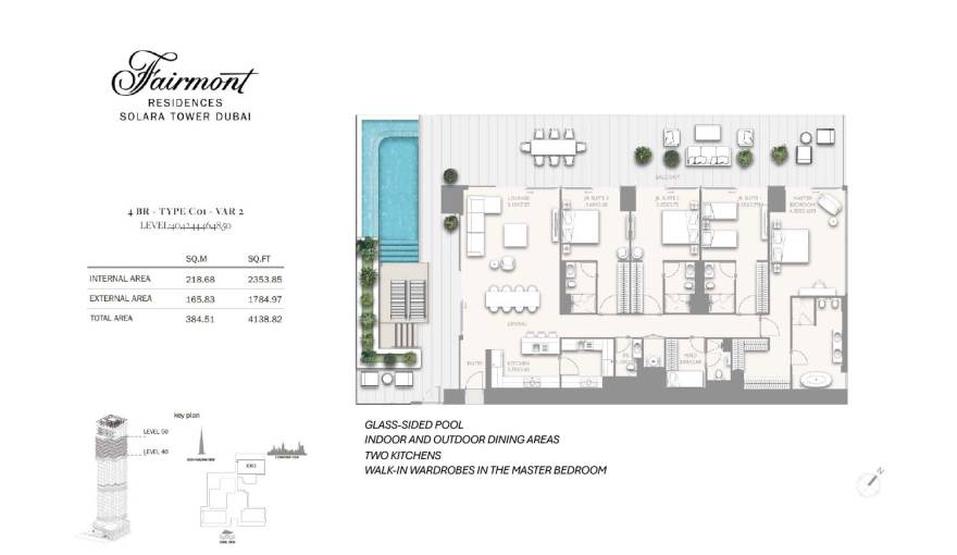 Plans Fairmont Residences Solara Tower