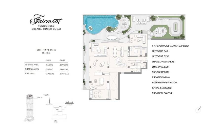 Plans Fairmont Residences Solara Tower