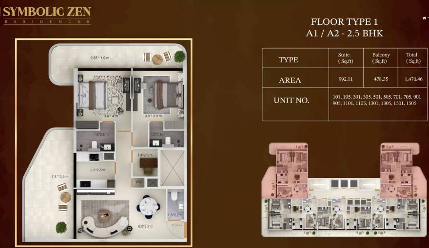Plans Symbolic Zen Residences