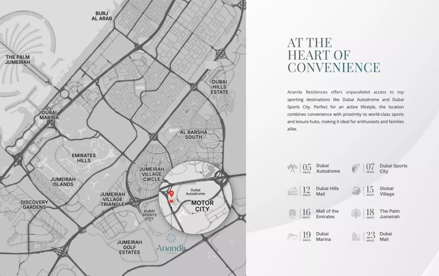 Site plan – Ananda Residences