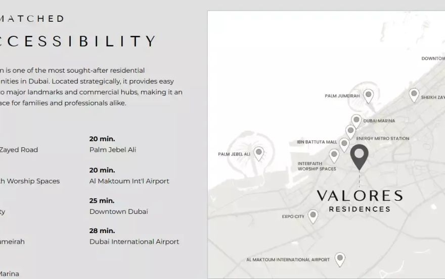 Site plan – Valores Residences