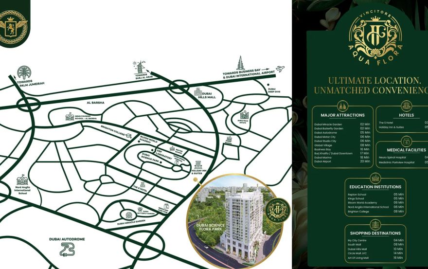 Site plan – Vincitore Aqua Flora