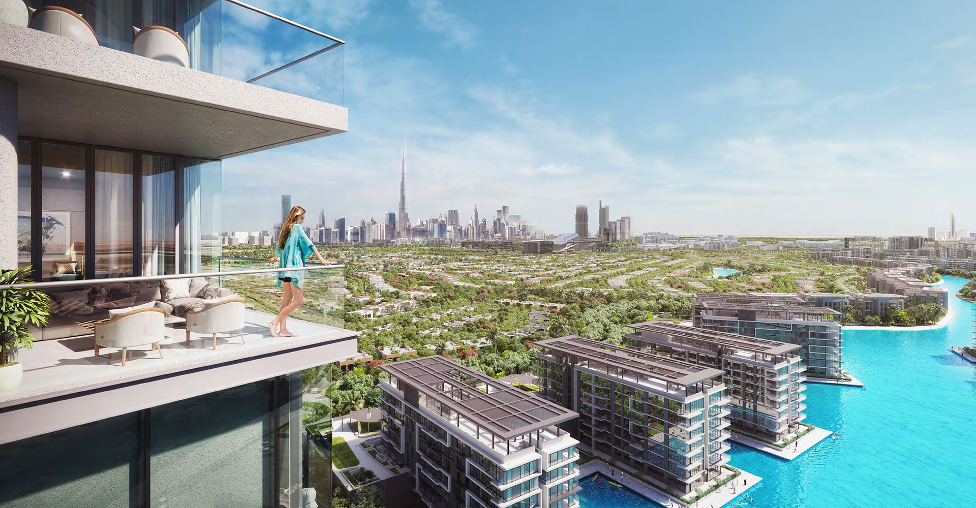 Floor plans and Master plan for Lagoon Views, Dubai